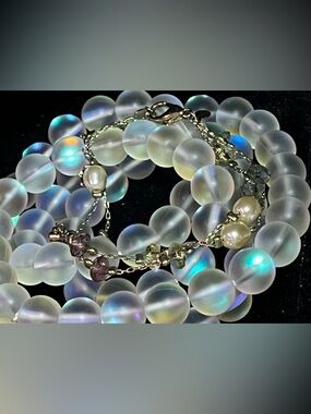 Premier Design Multi Tiered Gold Toned Beaded Bracelet with Freshwater Pearls